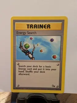 Pokemon Fossil 1999 Trainer Cards: Energy Search 59, Gambler 60, Recycle 61 - LP - Image 5