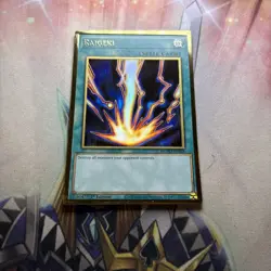 Raigeki MGED-EN038 Gold Rare NM 1st Ed Yugioh - Image 1