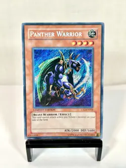 Vintage Yugioh Panther Warrior CT2-EN006 Limited Edition Secret Rare Card HP - Image 1