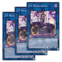 Yugioh - I:P Masquerena x 3 - 1st Edition Super Rare NM - Free Holo Card - Image 1