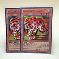 2x Yugioh Amazoness Tiger LCJW-EN089 1st Edition Ultra Rare Holo - LP-NM 💎 - Image 1
