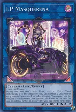 Yugioh - I:P Masquerena - 1st Edition Super Rare NM - Free Holo Card - Image 1