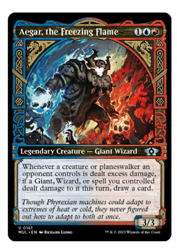 Aegar, the Freezing Flame (Halo Foil) March of the Machine MTG - Image 1