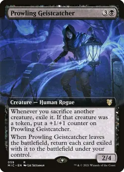 1x Prowling Geistcatcher - Extended Art NM Eng MTG - Midnight Hunt Commander - Image 1