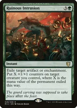 1x Ruinous Intrusion NM Eng MTG - Midnight Hunt Commander - Image 1