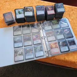 11 Pages of MODERN Cards Collection in Binder with an extra 1000 Bulk MTG Lot - Image 1