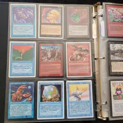 10 Pages of VERY OLD Cards Collection in Binder with an extra 1000 Bulk MTG Lot - Image 2