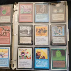 10 Pages of VERY OLD Cards Collection in Binder with an extra 1000 Bulk MTG Lot - Image 3