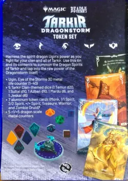 Magic the Gathering Tarkir Dragonstorm Token Set Life Counter Mtg Tokens Metal - Image 3