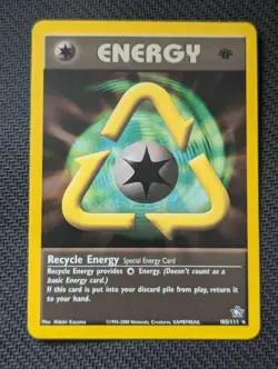 Recycle Energy 1st Edition Neo Genesis Pokemon Card WOTC - Image 1