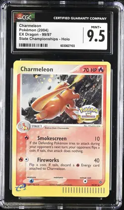CGC 9.5 Charmeleon EX Dragon 99/97 State Championships Holo Pokemon Card psa - Image 1