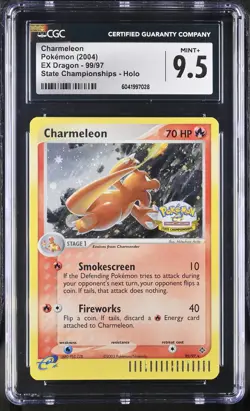 CGC 9.5 Charmeleon EX Dragon 99/97 State Championships Holo Pokemon Card psa - Image 1