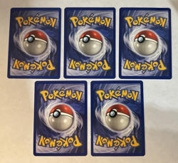 Lot Of 5 Pokemon Base set Vintage Cards NonHolo Metapod, Ghastly, Haunter LP/NM - Image 2