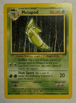 Lot Of 5 Pokemon Base set Vintage Cards NonHolo Metapod, Ghastly, Haunter LP/NM - Image 5