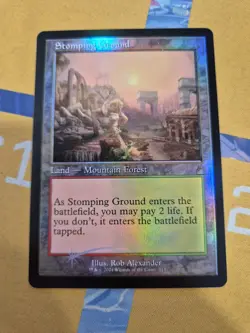 MTG Stomping Ground #413 Foil Retro Frame Rare Ravnica Remastered (RVR) - Image 1