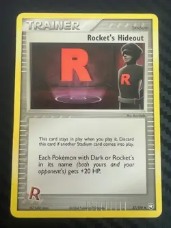 Pokemon TCG Rocket’s Hideout 87/109 EX Team Rocket Returns MP - Image 1