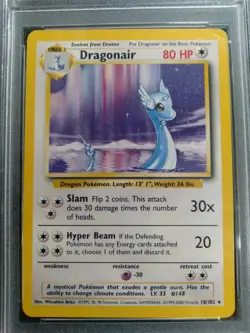 Graded PSA 5 DRAGONAIR #18 1999 Pokemon Game Base Set 1999 - 2000 - Image 2