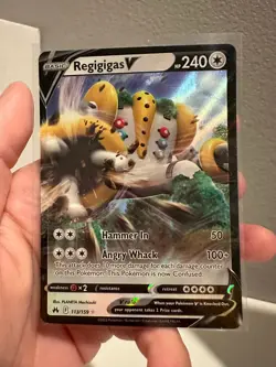 Regigigas V 113/159 - Crown Zenith - Ultra Rare Holo Pokemon Card NM 1207#101 - Image 3
