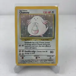 Chansey 3/102 Pokemon Card Base Set Holo WOTC 1999 MP Rare - Image 1