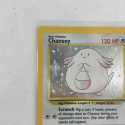 Chansey 3/102 Pokemon Card Base Set Holo WOTC 1999 MP Rare - Image 3
