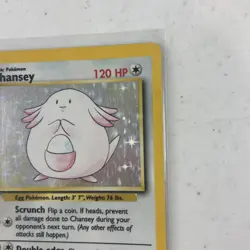 Chansey 3/102 Pokemon Card Base Set Holo WOTC 1999 MP Rare - Image 4