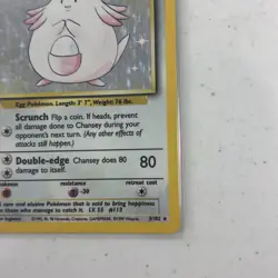 Chansey 3/102 Pokemon Card Base Set Holo WOTC 1999 MP Rare - Image 5