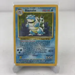 Blastoise 2/102 Pokemon Card Base Set Holo WOTC 1999 MP Rare - Image 1