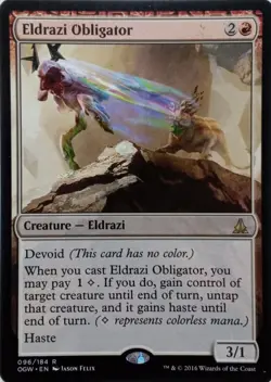 096/184 ELDRAZI OBLIGATOR RARE OATH OF THE GATEWATCH MTG CARD - Image 1