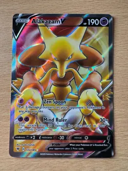 Pokemon Card Alakazam V 172/185 Vivid Voltage Full Art Ultra Rare Near Mint - Image 1