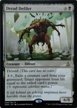 068/184 DREAD DEFILER RARE OATH OF THE GATEWATCH MTG CARD - Image 1