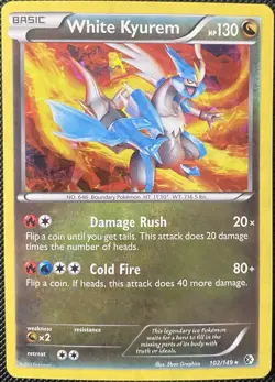 White Kyurem - (BW Boundaries Crossed) 102/149 Deck Exclusives Holo Pokemon Card - Image 1