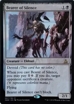 067/184 BEARER OF SILENCE RARE OATH OF THE GATEWATCH MTG CARD - Image 1