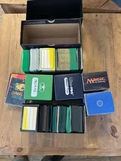 Magic the Gathering Card Deck Boxes and 300+ card sleeves some used some new lot - Image 3