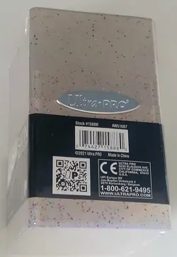 ULTRA PRO Glitter Clear Satin Tower Deck Box Card Dice Compartment Storage Case - Image 2