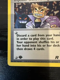 Imposter Oak's Revenge 76/82- 1st Edition Team Rocket Set Pokemon TCG Card - Image 2