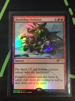 MTG Magic The Gathering Hordeling Outburst Foil Promo Red Goblin Commander - Image 1