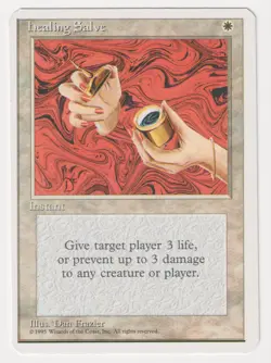 Miscut Healing Salve LP 4th MTG Magic Factory Error Misprint Alpha Cut Corners! - Image 1