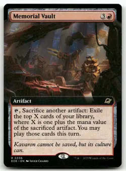 Memorial Vault (Extended Art) 336 MTG Edge of Eternities R NM - Image 1