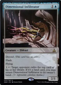 044/184 DIMENSIONAL INFILTRATOR RARE OATH OF THE GATEWATCH MTG CARD - Image 1