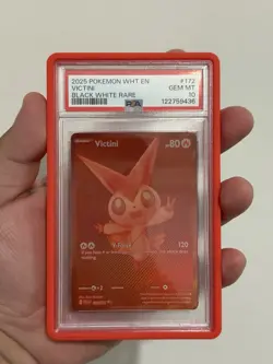 2025 POKEMON ENGLISH WHITE FLARE 172 VICTINI - GEM MINT PSA 10 - W/ GRADED GUARD - Image 1
