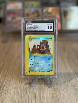 CGC 10 GEM MINT Starmie 44/144 Skyridge Reverse Holo Vintage WOTC 2003 Pokemon - Image 1