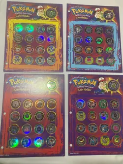 COMPLETE SET POKEMON 1999 BATTLING COIN GAME COLLECTION OF 150 NINTENDO HASBRO - Image 2