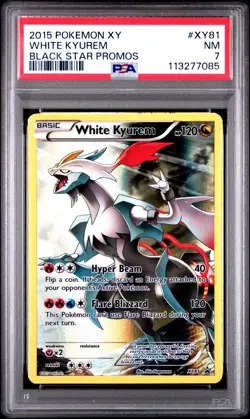2015 POKEMON BLACK STAR PROMO WHITE KYUREM #XY81 PSA 7 NM #113277085 - Image 1