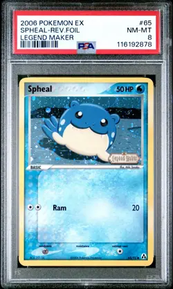 Tcg 2006 Pokemon Ex Legend Maker Spheal-Rev.Foil PSA - Image 1