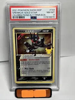 GRENINJA #144 PSA 8• 2021 Celebrations ETB Gold Star Promo Mint Pokemon - Image 1