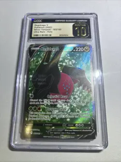 2022 Pokemon SWSH Silver Tempest Regidrago V #183/195 CGC Gold Pristine 10!!! - Image 1