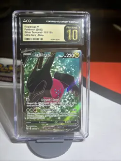 2022 Pokemon SWSH Silver Tempest Regidrago V #183/195 CGC Gold Pristine 10!!! - Image 2