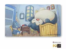 Pokemon Van Gogh Museum Munchlax & Snorlax The Bedroom Playmat - Image 1