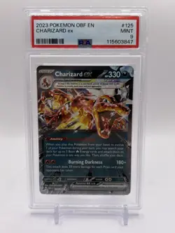 2023 POKEMON OBF EN-OBSIDIAN FLAMES #125 CHARIZARD EX PSA 9 - Image 1