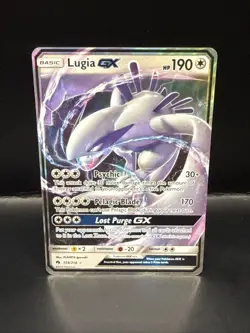 Pokemon TCG Lugia GX Sun & Moon - Lost Thunder 159/214 Holo Ultra Rare Near Mint - Image 2